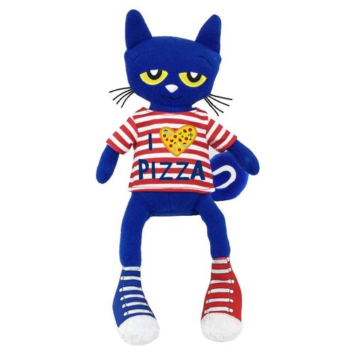 MerryMakers Pete The Cat Pizza Party Soft Plush Blue Cat Stuffed Animal Toy, 14.5-Inch, from James Dean's Pete The Cat Book Series, Multi (1868)