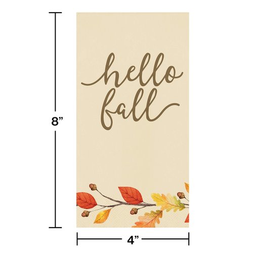 Creative Converting Thankful Dinner Napkins, 8" x 4", Multi-color