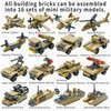 WW2 Army Building Blocks Toys Set Compatible with Lego, Create a German Dora Cannon or 16 Small Military Vehicles, with 20 Toy Soldiers, for Boys Kids Age 6 7 8 Year Old