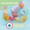 Mold Free Baby Bath Toys for Babies 6-12 Months 9 Pack No Hole sea Animal and Floating Boats Bathtub Pool Shower Toys Christmas Birthday Gift for Toddlers Infants Girls Boys