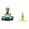 Super Mario Spin Out Mariokart Luigi Racer Vehicle with 360 Spins, Wind Up and Go! Includes One 2.5” Luigi Action Figure