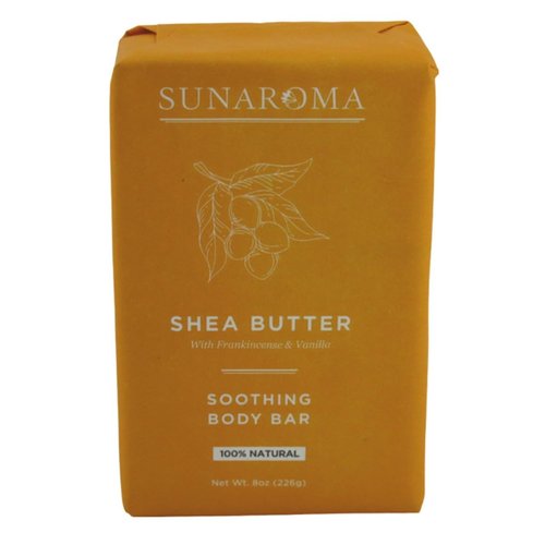 Sunaroma Soap Bar Shea Butter 8 Ounce (Pack of 3)