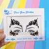 blacknight Face Jewels rave face gems stick on face tattoo bindi sticker eye makeup Body Jewelry women decal Rhinestone Temporary tattoo adhesive stickers for face halloween