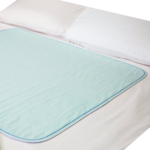 34 x 36 - Premium Incontinence Washable Polyurethane Underpad/Reusable Bed Pad Mattress Protector - 10oz Soaker with Blue Backing and Mint Top - Super Absorbent Pads