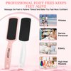 HOFASON 4Pcs Pedicure Foot Files Callus Remover with Double Sided, Professional Foot Scrubber for Feet at Home or Salon Care, Can Be Used On Both Dry and Wet Feet for Dead Skin (Pink&White)