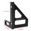 KETIPED Imperial 3D Multi-Angle Measuring Ruler,45/90 Degree Aluminum Alloy Woodworking Square Protractor, Miter Triangle Ruler High Precision Layout Measuring Tool for Engineer Carpenter,003BK