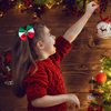 Christmas Hair Bows Christmas Tree Hair Clips for Girls Women Handmade Grosgrrain Hair Bow Clip Grosgrain Ribbon Bows XMAS Hair Accessories for Christmas Party Decor, Red & Green & White