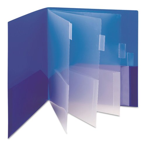 Smead 10-Pocket Organizer, Letter Size, 2 per Pack, 1 Each of Dark Blue and Teal (89204) (Pack of 1)