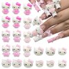 Cute Nail Charms 40 Pcs Cute Cat Nail Charms 3D Kawaii Nail Charms Design for Acrylic Nails Cute Cartoon Flatback Charms Nail Jewelry Nail Art Rhinestones for DIY Craft Phone Case Decoration