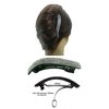 Set of 6 Crystal Barrettes 2 each of 3 Styles Crystal White on Black Trim-3-2NM2Bfa3