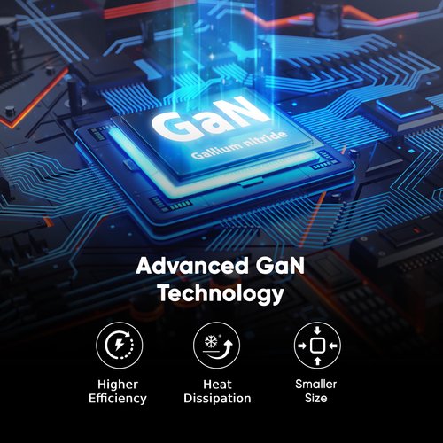 HIMAP 65W USB C Charger, GaN Pro PD Fast Charge Foldable 3 Ports Compatible with iPhone 15,14 Pro, MacBook, Samsung, Laptop, Android Devices (C Cable Included) (Black)