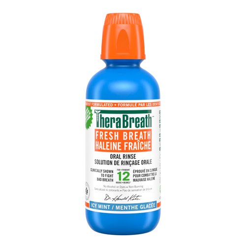 TheraBreath Fresh Breath Oral Rinse, Invigorating ICY Mint Flavor, 16 fl oz (473 ml)