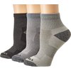 Merrell womens Cushioned Performance Hiker Hiking Socks, Charcoal Black (Quarter), 9 11 US