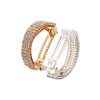 Xiwstar 2Pcs Fashion Rhinestone Hair Clip Ponytail Holder Sparkly Semicircle Metal Spring Hair Clips Barrette Accessories for Women Girls Hair Jewelry