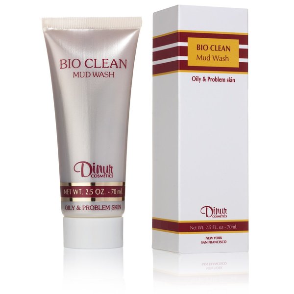 Dinur Cosmetics Bio Clean Mud Wash for Oily & Problem Skin Natural Organic & Refreshing Perfect for Deep Cleansing 2.5 fl. oz. 70ml