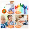 Jumbo Crayons for Toddlers, 12 Colors Finger Paint Palm Grip Crayons for Babies, Washable Wax Crayons Safe for Kids Children Boys and Girls