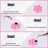 200 Pieces Flower Shape Glue Cup Lash Glue Holder Eyelash Extension Glue Holder Flower Eyelash Glue Cup Eyelash Glue Pallet Grafting Eyelash Glue Cup False for Women Girls Eyelash Extension Supply