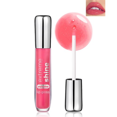 Clear Glitter Lip Gloss Lip Plumper, Hydrating Lip Glow Oil Plumping Lip Oil Gloss, Long Lasting Moisturizing Cherry Tinted Jelly Lip Gloss, Shimmer Lipgloss Lip Glaze Lip Care for Women-05