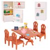 Dollhouse Furniture Set for Kids Toys Miniature Doll House Accessories Pretend Play Toys for Boys Girls & Toddlers Age 3+ with The Dining Room