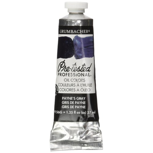 Grumbacher Pre-Tested Oil Paint, 37ml/1.25 Ounce, Payne's Gray (P156G)