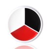 MEICOLY Halloween Clown Makeup Wheel,Cream White Black Red Face Body Paint,Blendable Devil Goths Joker Zombie Vampire Skeleton Cosplay Face Paint Makeup,3 Colors SFX Makeup Palette,12g/0.42 oz