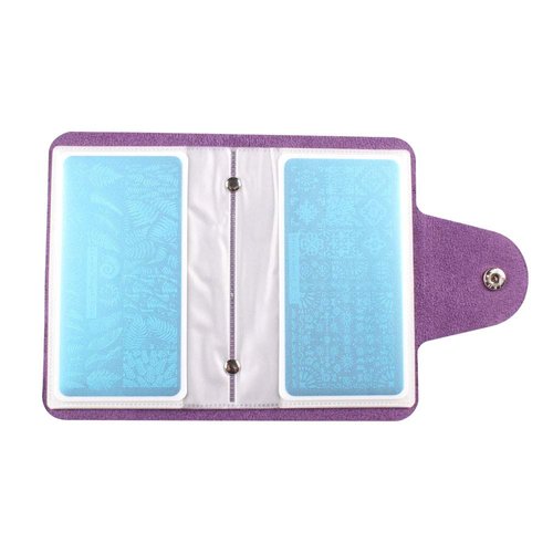 FingerAngel Purple Color Nail Art Stamping Plate and Accessories Organizer For 6X12cm Size Plate Organizer