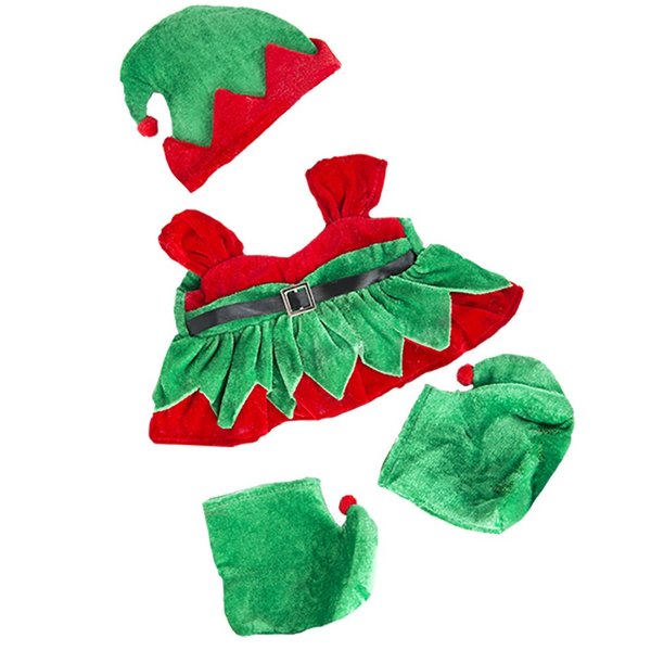 Girl Elf Teddy Bear Clothes Outfit Fits Most 14" - 18" Build-a-bear and Make Your Own Stuffed Animals