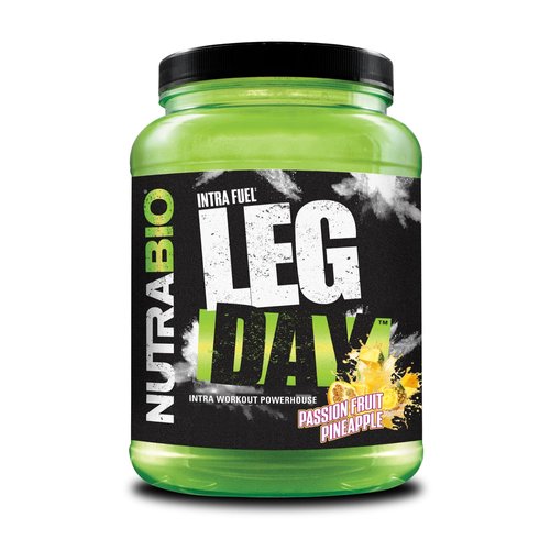 NutraBio Leg Day Intra Carb Supplement – Advanced Carbohydrate Complex – Amino Acid EAA/BCAA Formula – Electrolyte Blend for Recovery and Performance, Passion Fruit Pineapple, 20 Servings
