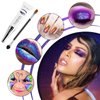 ecofavor Loose Glitter Eyeshadow Set - 2 Multichrome Eyeshadow Powder Pigment, 1 Chameleon Eyeshadow Brush, 1 Liquid Fixer, Holographic Sparkling Eye Shadows Duochrome Makeup