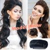 BASEMMAHER Bump It Up Volume Hair Bun Invisible False Hair Clip Hair Base Bump Hair Pad Styling Insert Comb Clip Bun Tool for Women Girls Lady DIY Hairstyle Hair Pad Accessories 2 Pieces (Black)