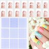 eBoot 1275 Pieces 49 Designs Nail Art Stencils French Tip Guides Stickers Form Fringe Guides Vinyl, 36 Sheets