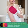 BiJun Exfoliating Glove Moroccan Kessa Scrub Exfoliating Gloves Deep Exfoliating Mitt Body Scrub Premium Scrub Wash Mitt Body Skincare at Home Shower or Bath Exfoliating Mitts for Dead Skin Remover