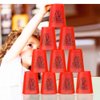 SEISSO Stack Cups, Stacking Cup Set Classic Speed Training Stack Game Toys for Boys Girls Kids Stacking Cups (12 Pack Red)