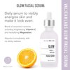 Valjean Labs Facial Serum, Glow | Vitamin C + Magnesium | Helps to Brighten and Clear Skin, Even Tone and Prevent Wrinkles | Paraben Free, Cruelty Free, Made in USA (1.83 oz, 2 Pack)