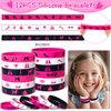 KELENO 110 Pink Party Favors Princess Birthday Supplies Straw Bubble Silicone Bracelet Keychain Tattoo Sticker Girl Kid Toy Gift Goodie Bag Stuffer Filler Makeup Party Decorations