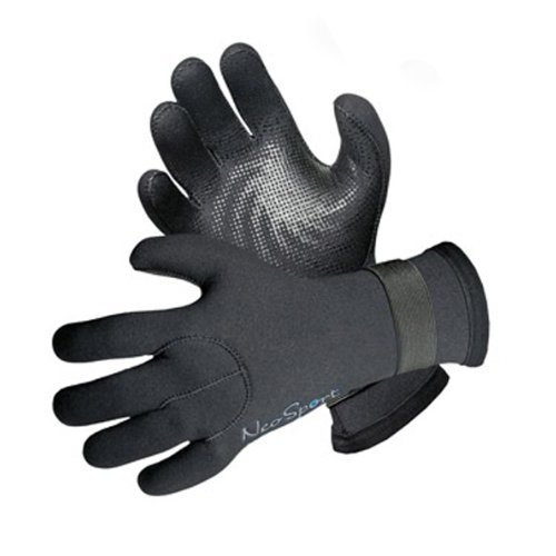 Henderson 3mm NeoSport Scuba Diving Gloves with Gripper Palm and Velcro Wrist Closure (X-Small)