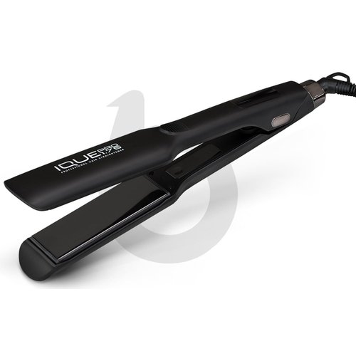 IQUE Hair Straightener and Curler 2 in 1 Flat Iron Hair Straightener Hair Styling Tools – Titanium Flat Iron with Ionic Function, Adjustable Temperature – LCD Display Hair Curling Iron (1.75)