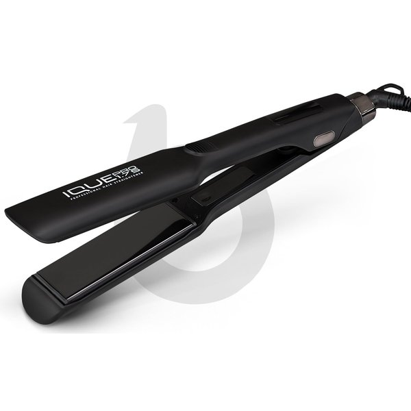 IQUE Hair Straightener and Curler 2 in 1 Flat Iron Hair Straightener Hair Styling Tools – Titanium Flat Iron with Ionic Function, Adjustable Temperature – LCD Display Hair Curling Iron (1.75)