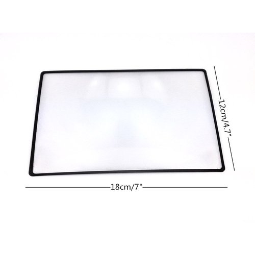 yueton 5pcs 3X Magnifying Lens Magnifier Fresnel Lens for Reading