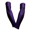 Sports Farm PAIR Compression Elbow Arm Sleeves (YOUTH MEDIUM, PURPLE BLACK STRIPE)