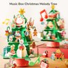 Mideer Christmas Rotating Music Box 3D Puzzle Busy Christmas Workshop, DIY Rotating Music Box Kit Christmas Tree Music Box for Holiday Decor Christmas Ornament