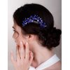 Chargances Bridal Crystal Hair Comb Blue Wedding Rhinestone Hair Side Comb Fashion Handmade Hair Accessories for Bride Wedding Prom Flower Girl Headpieces (Royal Blue)