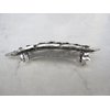 Blue gray silver leaf crystal hair clip barrette bridal hair clip