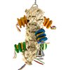 Bonka Bird Toys 1855 Lanyard Chew Fish 12" x 6", Medium Parrot Chew Forage Cage Toy, Ringneck, Quaker, African Grey, and Similar Sized Birds