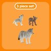 Schleich Wild Life 3pc. Mother Wolf and Baby Wolf Pups Figurine Set - Authentic and Highly Detailed Toy Set, Durable for Education and Fun Play, Perfect for Boys and Girls, Ages 3+