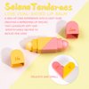 SeleneTenderaes Heart Shaped Dual-use Deformable Lip Balm Stick - Honey,One end is colorless, while the other end is pink can be used as makeup, lipstick Peach. Repair, Keep Lips Moisturized, Gifts