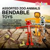 Bendable Zoo Animal Figures Toys - 12 Pack - Durable Plastic Jungle Animals Figures - Engaging & Bendable Rainforest Creature Toys - Educational Fun for Kids and Stress Relief Solution