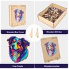Australian Shepherd Dogs Wooden Puzzle Stained Colorful (9.7 * 11.2in-200pcs) Art Painting Wooden Puzzle for Kids Adults, Birthday Mother's Father's Day Christmas for Dad Mom Son Daughter