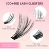 Lash Extension Kit, PITHER 280 PCS 30D 40D Lash Clusters DIY Eyelash Extension Kit with Lash Bond and Seal Waterproof, Lash Remover for Lash Extensions Individual Lashes Kit Beginners 9-16mm
