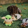 Buckle-Down Dog Toy, Mandalorian, Plush Squeaker Star Wars The Child Carriage Pose, Baby yoda, 8" x 8" (DTPT-SWBIJ) for All Breed Sizes